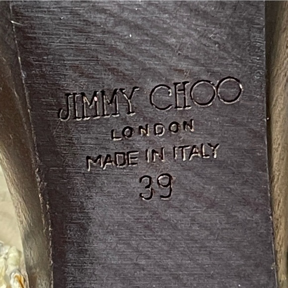 Jimmy Choo Snake Print Lea Heel platform animal print sandal - Picture 11 of 14